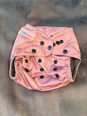Adjustable Pink Cloth Swim Diaper - Reusable